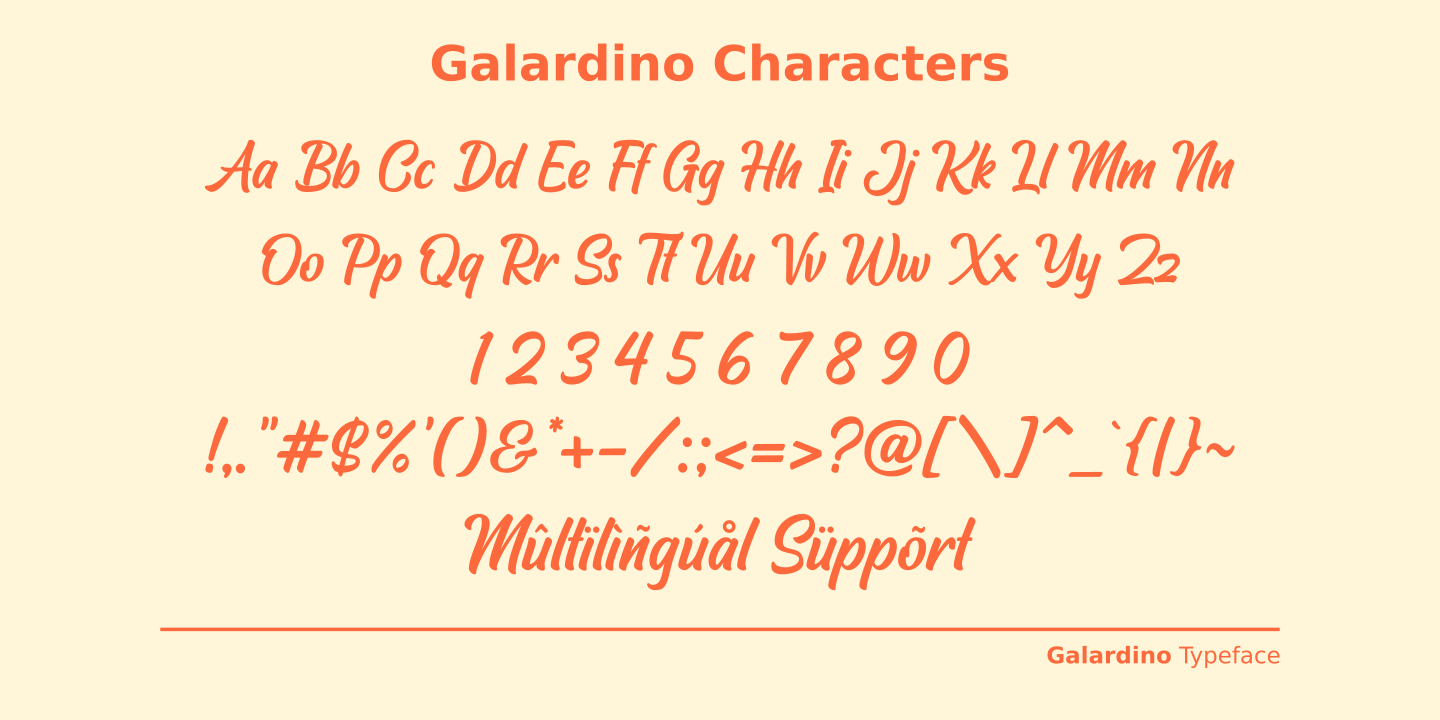 Galardino Regular Font preview